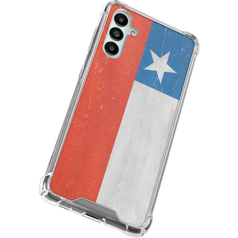 Chile Flag Distressed Galaxy A14 5G Clear Case